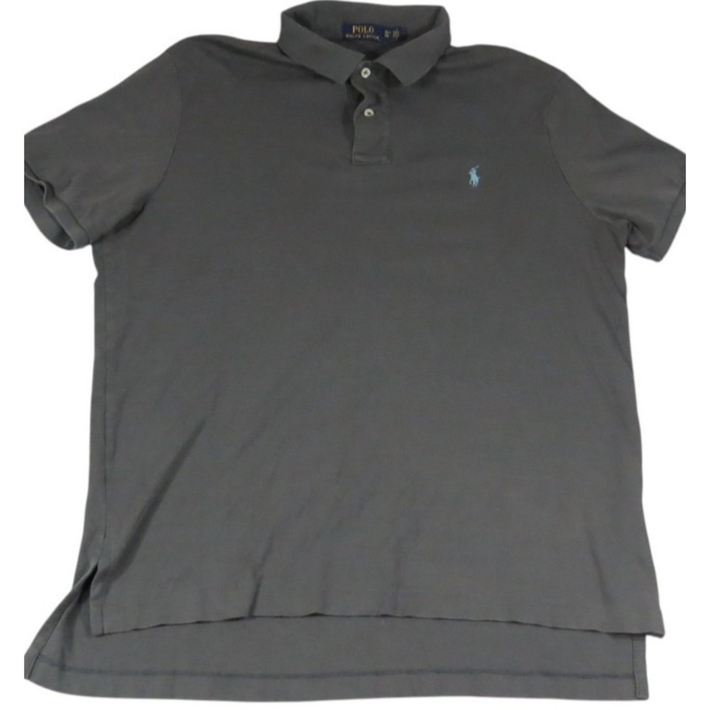 Polo Ralph Lauren Shirt Men XL Black Blue Pony High Low Golf Performance Preppy‎